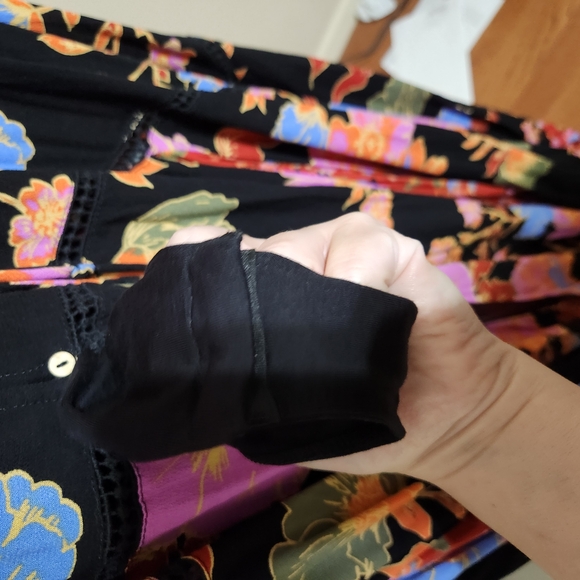 Free People Floral Maxi Dress - Black, Red, Pink, Blue - Picture 10 of 10